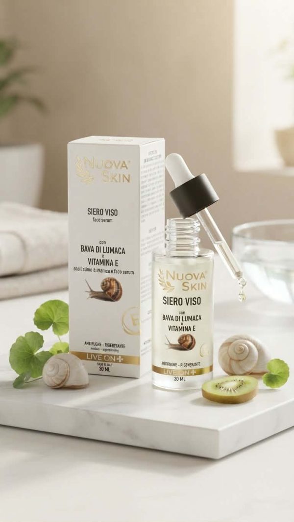 Nuova Skin veido serumas su sraigių sekretu ir vitaminu E, 30 ml